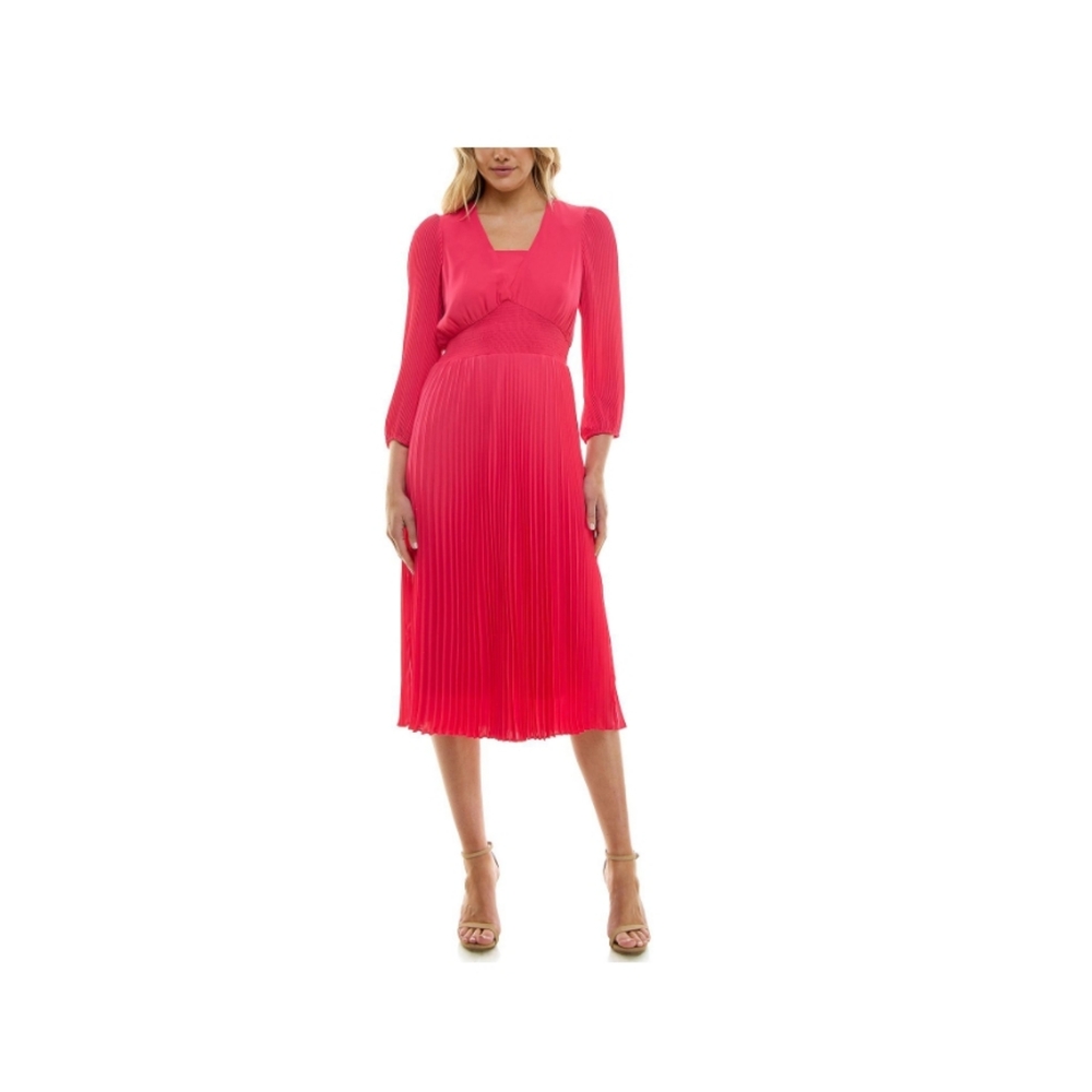 Elegant Pink Midi Dress